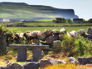 Stone bench with a view